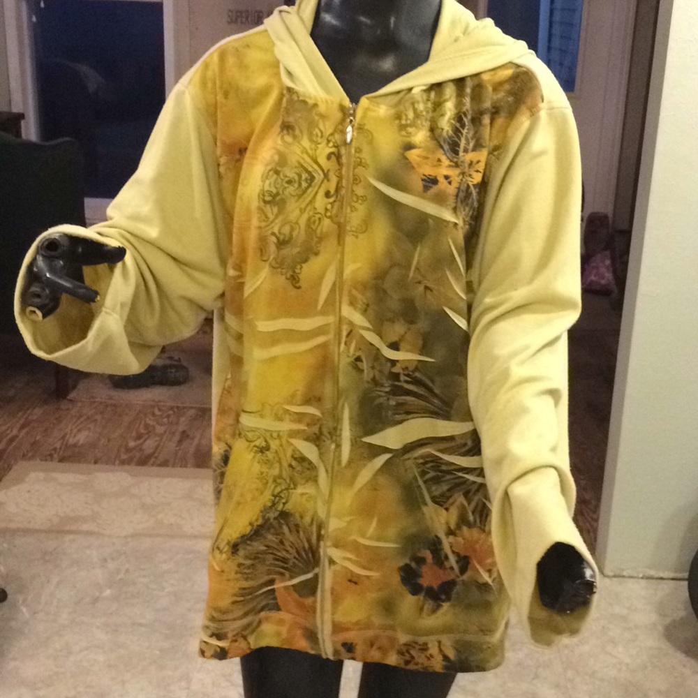 Hooded floral jacket